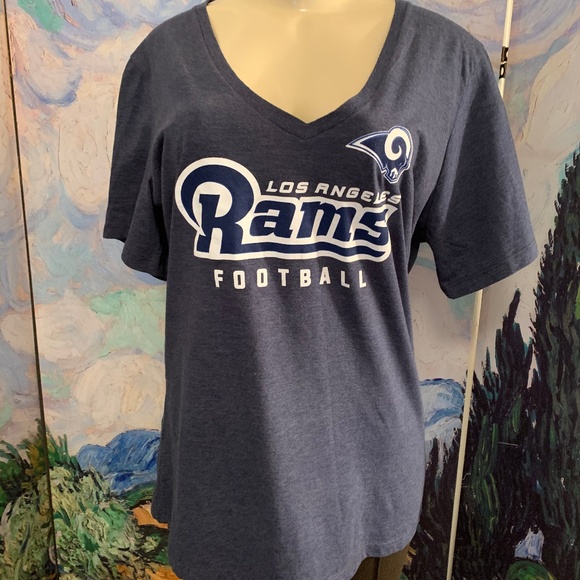 Nfl Team Blue Los Angeles Rams Logo T Shirt Nwt